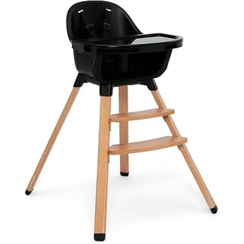 Delta Children - babyGap Otto 3-in-1 High Chair - High Chair Converts to Toddler Dinning Chair and Booster Seat - Dishwasher Safe Meal Tray - FSC-Certified Wood, Black