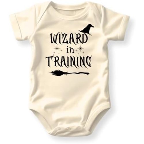 Wizard in Training Baby Bodysuit, Cute Newborn Outfit, Magic Graphic Tee, Funny Wizard Gift