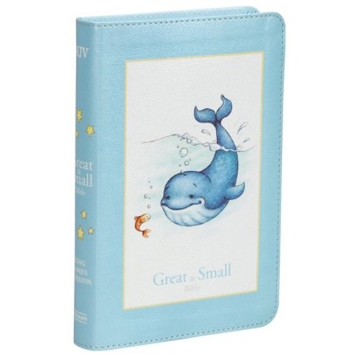 KJV Great and Small Bible, Baby Blue LeatherTouch: A Keepsake Bible for Babies
