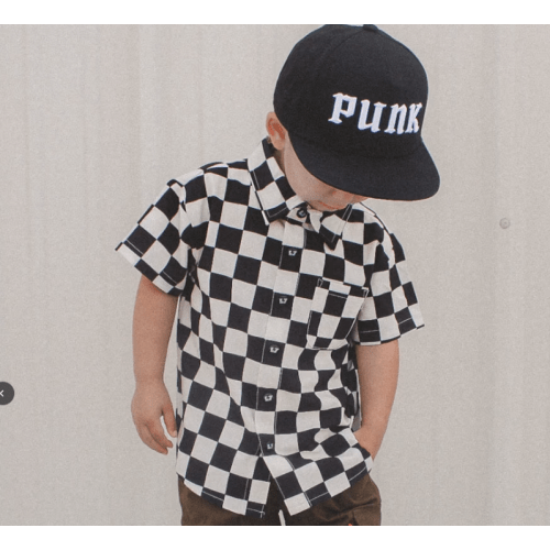 Checker Button-Up