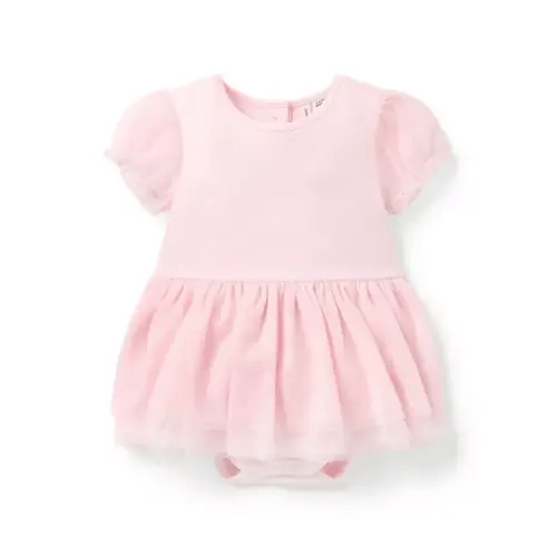 Ballet Pink Baby Ballet Ruffle Romper by Janie and Jack