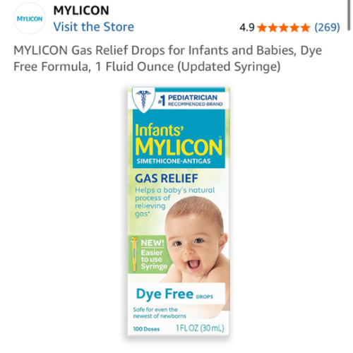 MYLICON Infants Gas Relief Drops for Infants and Babies, Dye Free Formula, 1 Fluid Ounce