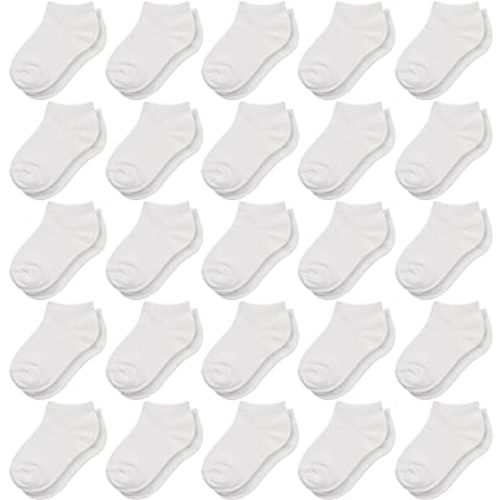 Kids Socks - 25 Pairs Toddler Ankle Socks Set (1-14 Years Old)