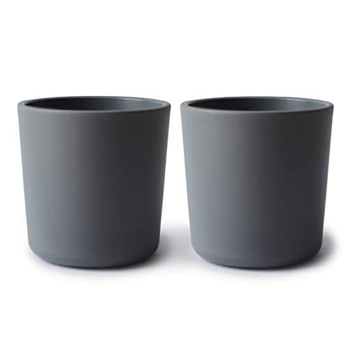 mushie Dinnerware Cups For Kids | Made in Denmark, Set of 2 (Smoke)