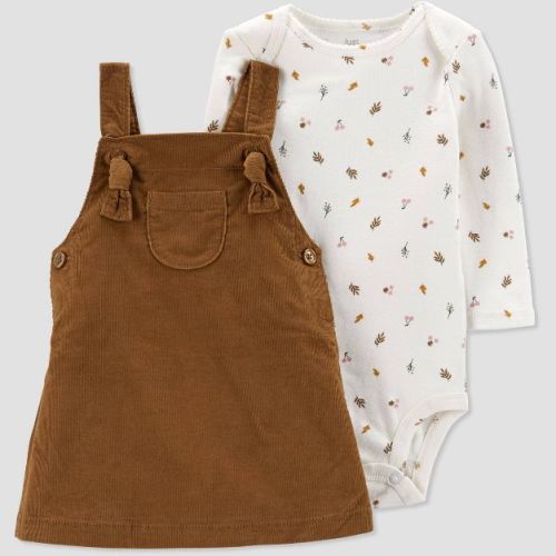 Baby Girls' Floral Top and Bottom Set - Just One You® made by carter's Brown