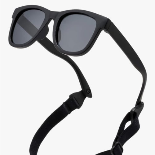 COASION Bendable Flexible Polarized Newborn Baby Sunglasses with Strap for Infant Boys Girls Age 0-12 Months CA8042