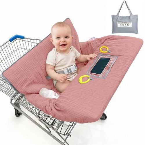 Muslin Shopping Cart Cover for Baby Soft Breathable Full Coverage