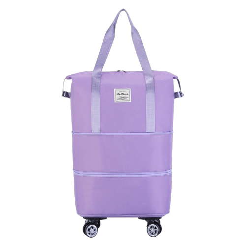 Youersen Rolling Duffle Bag, Expandable and Foldable Travel Bag for Weekend Trips and Carry-on Luggage