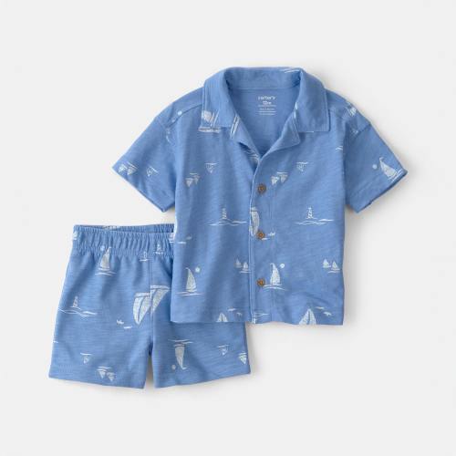 Carter's Baby Boys 2-pc. Short Set, Color: Blue - JCPenney