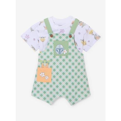 Star Wars The Mandalorian Grogu Spring Infant T-Shirt & Overall Set — BoxLunch Exclusive | BoxLunch