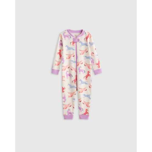 100% Organic Cotton One Piece Pajama in Unicorn