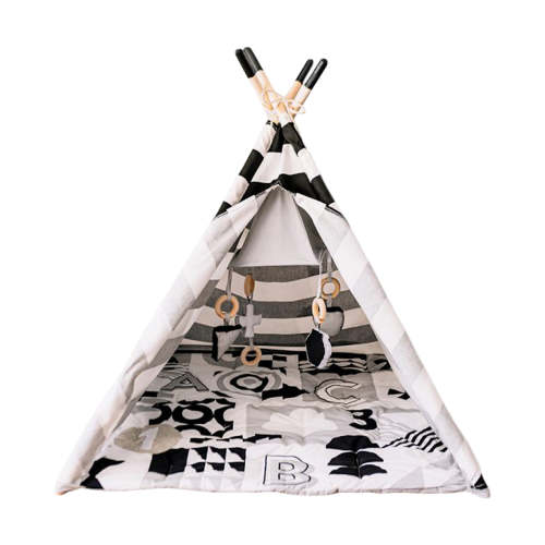 Wonder and Wise Baby Activity Tent, ABC Striped