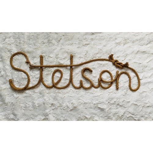 Personalized Rope Name Sign: Rustic Western Nursery Wall Art