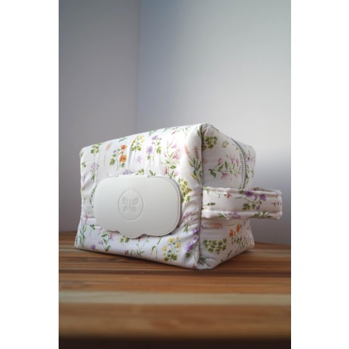 Handmade diaper and wipes pouch | compact changing clutch | travel baby organizer