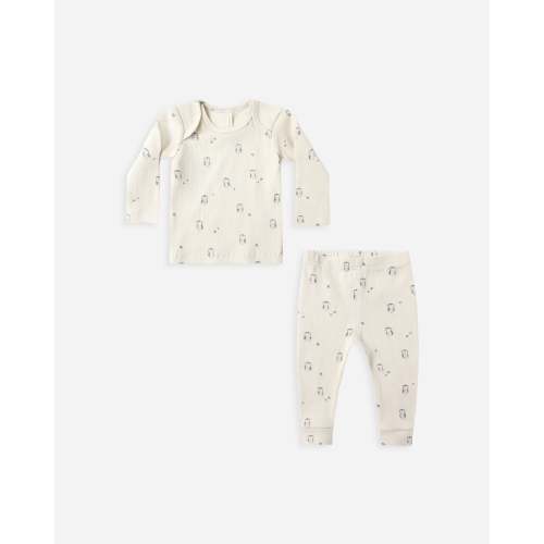 Ribbed Tee + Legging Set || Owls – Quincy Mae