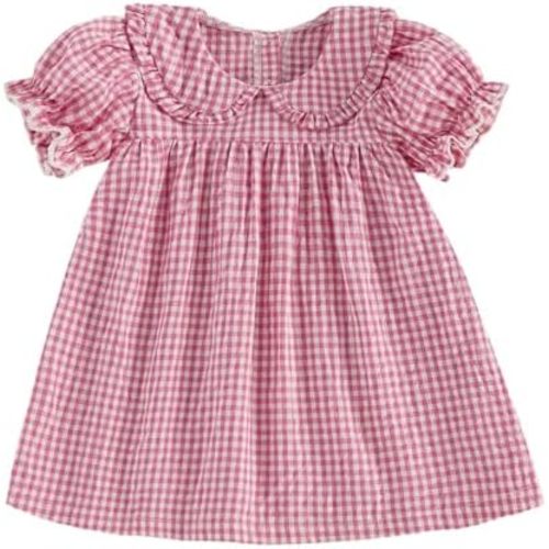 Toddler Girl Dresses Bubble Short Sleeve Dress Baby Summer Clothes