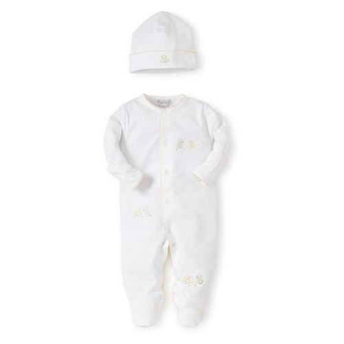 kissy kissy Baby Unisex Hatchlings Footie and Hat Set, Newborn to 6 Months | Long Sleeve, 100 Premium Pima Cotton, Pajama Set