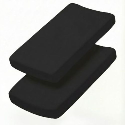 CGK Linens Microfiber Baby Crib Sheets – 2-Pack, Soft, Breathable Fitted Crib Sheets, Oeko-Tex Certified in Black, Size Standard Crib/Toddler