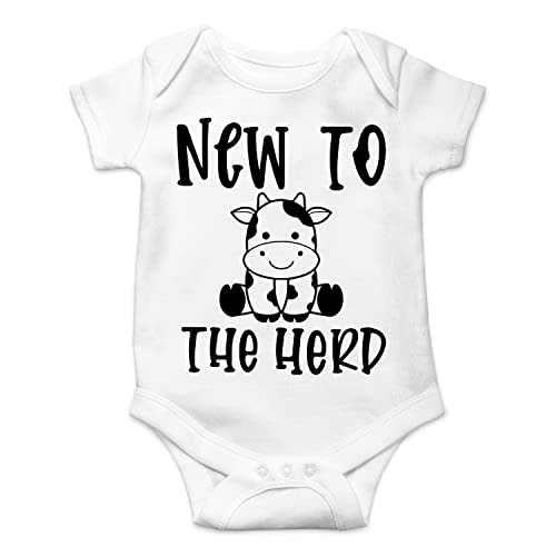 Belle Homie New To The Herd - Funny Baby Essentials Bodysuit - Cute Baby Girl Clothes Newborn Boy Outfit