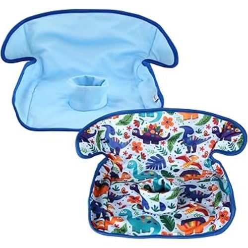 Piddle Pads, Multi-use and Leak Free Lines for Baby Stroller, High Chair & Car Seat, Waterproof Toilet Training Seat Covers for Toddles (Blue Dinosaur, 2 Pack)