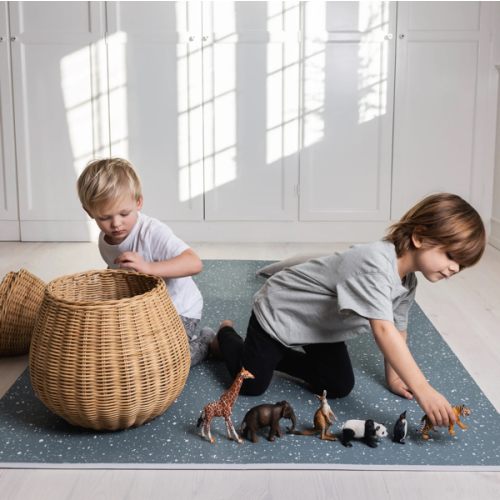 Terrazzo Play Mat Misty Blue in 6x8