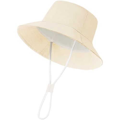 Baby Boy Sun Hat Toddler Summer Bucket Beach Hats for Girls Sun Protection UPF 50+ Cotton Linen