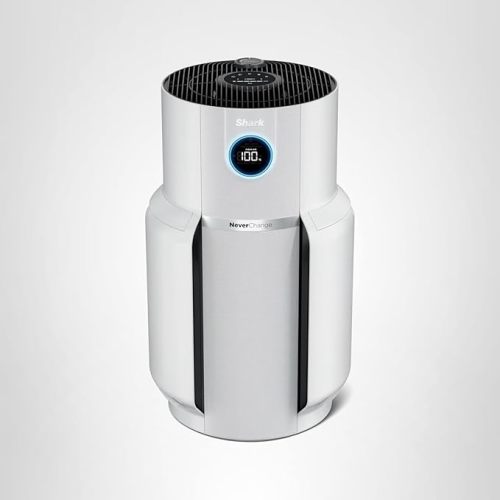 Shark Air Purifier for Home with NeverChange(5-Year) HEPA Air Filter, 1400 sq. ft. for Powerful Multi-Room Purification, Filters Smoke, Captures 99.98% of Particles & Dust, HP302, White
