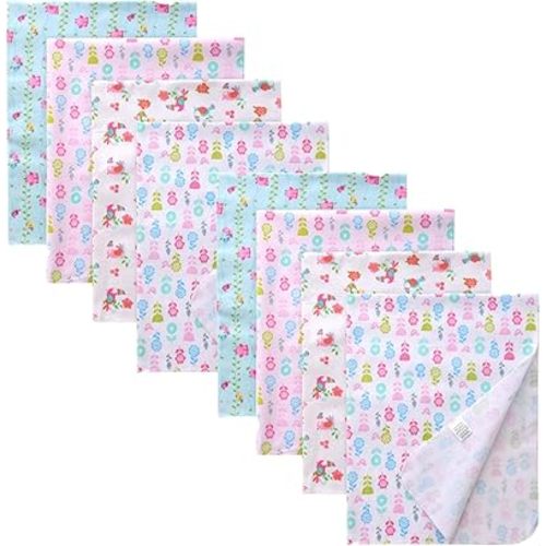 Cotton Flannel Receiving Blankets Baby 8 Pcs, Baby Swaddle Blankets, Infant Flannel Blanket 30 X 30 Inch for Boy Girl (Style2)