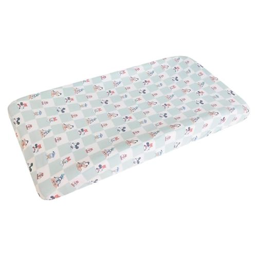 Premium Knit Diaper Changing Pad Cover "Mickey Mouse & Friends" by Copper Pearl