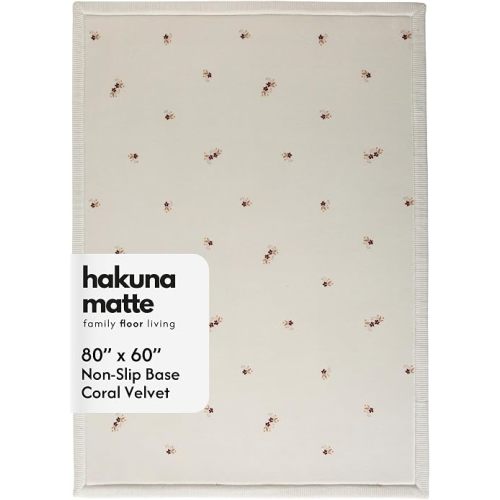 Hakuna Matte CloudSoft Baby Play Mat for Floor 60" x 80" Flowers