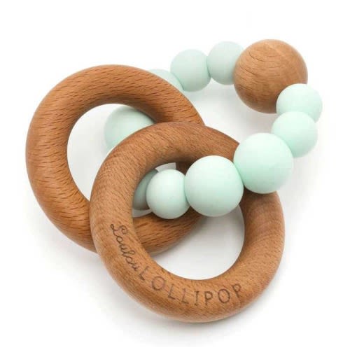 Bubble Silicone & Wood Teether