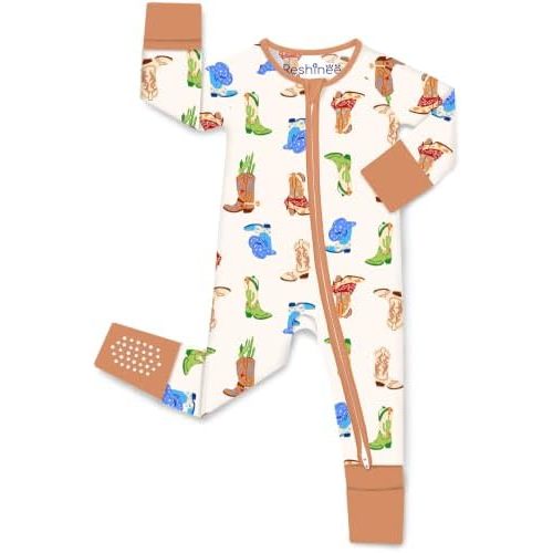 babee Reshinee Bamboo Viscose Baby Footie Pajama, Zipper Sleeper Boys Girls