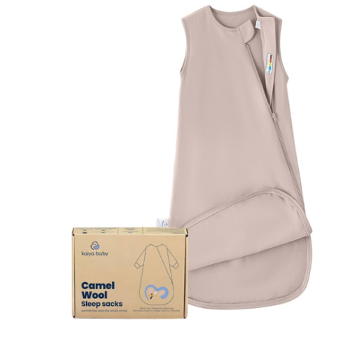 Kaiya unisex baby sleeping bag, 1.0 TOG, organic cotton sleeveless onesie sleeping bag, wearable baby blanket.