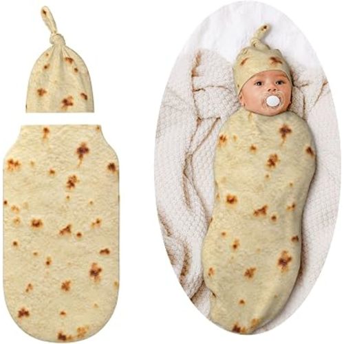 Tortilla Swaddle Blankets Soft Receiving Blanket Burrito Baby Swaddle Wrap for Baby Girls Boys