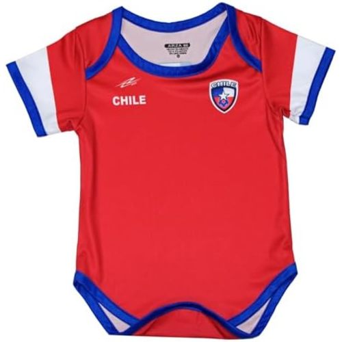 ARZA Chile Soccer Baby Romper Red - Infant Football Outfit Mameluco Polyester Unisex 3-12 Months