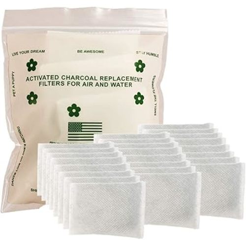 Green Piece® 24 Pack Overstuffed All-Natural Diaper Pail Deodorizer | Activated Charcoal Air Purifier Compatible with Diaper Pails, Shoe Closets, Trash Cans, Pets - Made in The USA by Green Piece