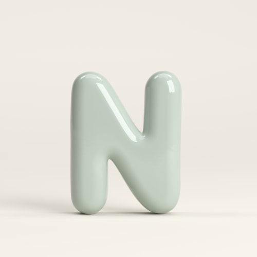 Letter S – handcrafted ceramic decor