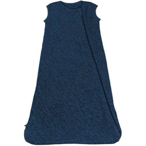 HonestBaby Organic Cotton Matelasse Wearable Blanket, Dark Navy, Small