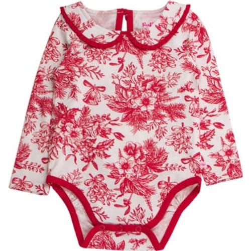 Baby Girls Knit Long Sleeve Ruffle Peter Pan Bodysuit, 0-3M