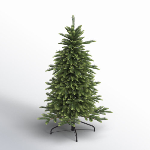 Steelside™ Pre-lit Green Fir Artificial Christmas Tree with Clear/White Lights & Reviews | Birch Lane