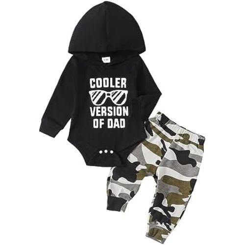Baby Boy Clothes Newborn Infant Toddler Clothing Outfit Hooded Romper Pants 2 Piece Set Newborn 0 3 6 12 18 Months