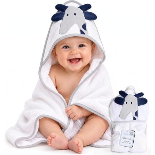 100% Organic Cotton Baby Bath Hooded Towel Unisex Soft 84x84 CM