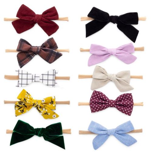 Parker Baby Girl Headbands and Bows, Assorted 10 Pack of Hair Accessories for Girls