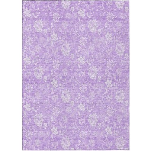 Addison Rugs Chantille ACN681 Lilac 5' x 7'6" Indoor Outdoor Area Rug, Easy Clean, Machine Washable, Non Shedding, Bedroom, Entry, Living Room, Dining Room, Kitchen, Patio Rug