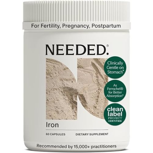 Needed. Prenatal Iron Supplement - Pregnancy, Breastfeeding, Postpartum - Aids Energy, Birth Weight & Baby's Neural Development - Non-Constipating & Gentle on Stomach - Flexible Dosing for Pregnancy