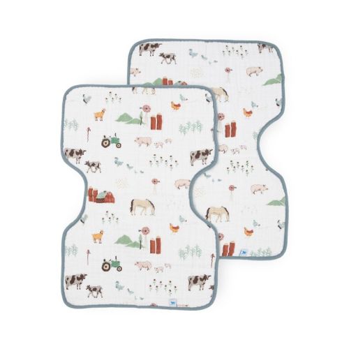 Little Unicorn Cotton Muslin Burp Cloth - 2pk