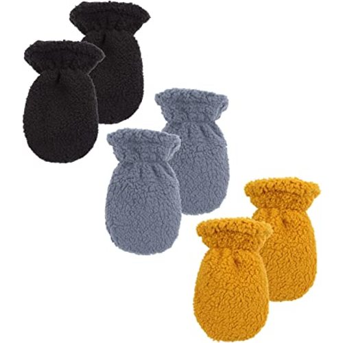 Peecabe Winter Warm Baby Mittens Infant Toddler Fleece Gloves for Boys and Girls Cozy Mittens Set 0-24 Months