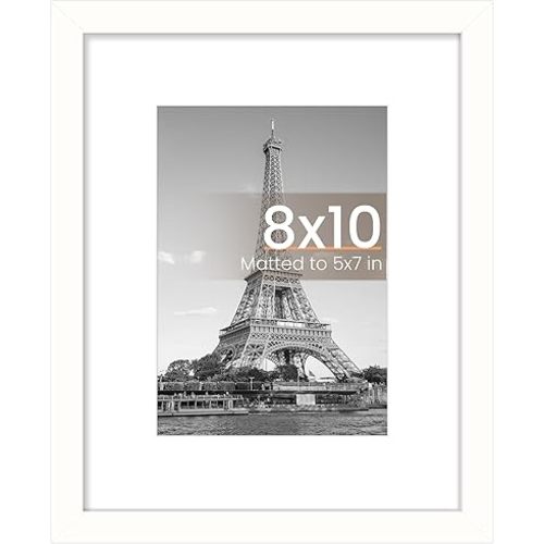 upsimples 8x10 Picture Frame, Wall Decor Photo Frames, White 1 Pack