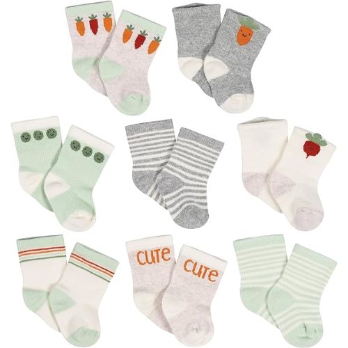 Gerber baby-girls 8-pair Wiggle Proof SockCasual Sock
