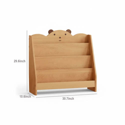 Beech Wood Montessori Kids Bookshelf – Montefurniture